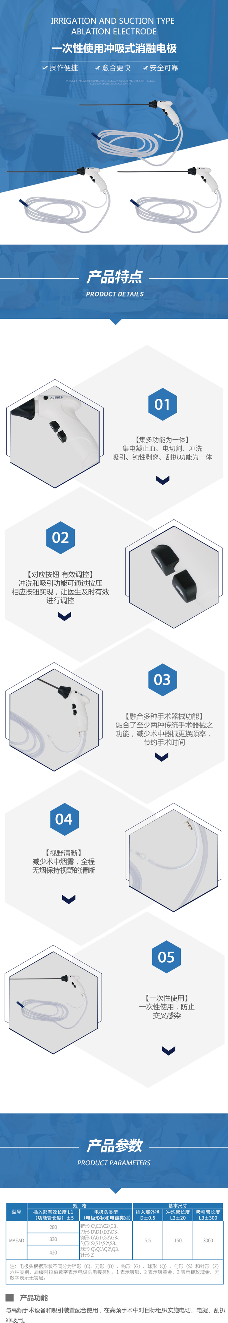 一次性使用冲吸式消融电极2